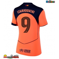 Camisa de Futebol Barcelona Robert Lewandowski #9 Equipamento Alternativo Mulheres 2025-26 Manga Curta